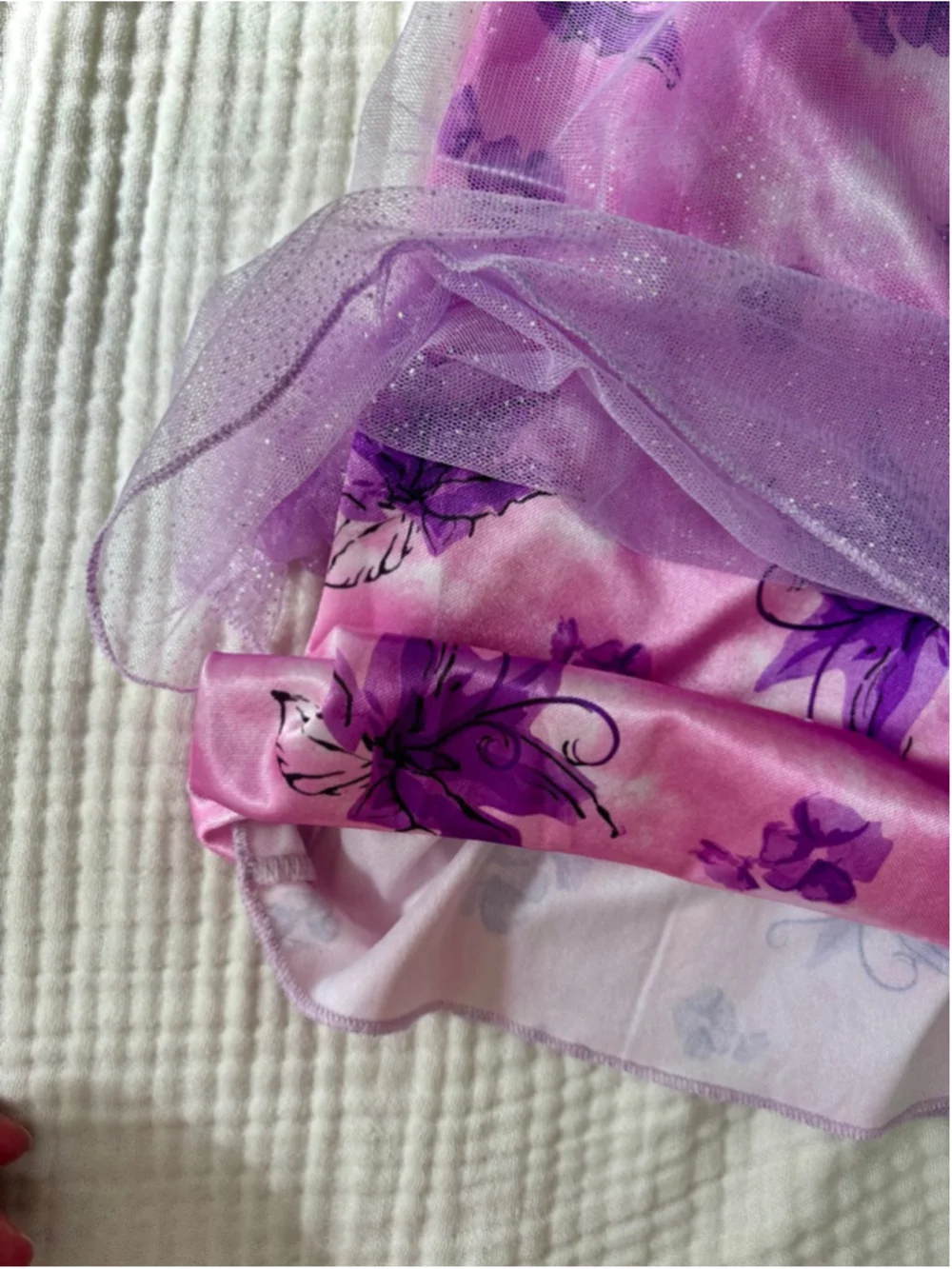 Girls Disney Princess Nightgown S Purple Pink Rapunzel - Picture 6 of 8